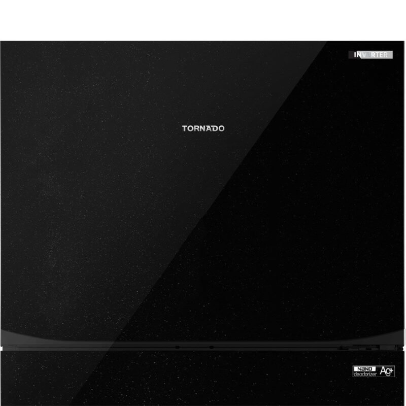 ⁦ثلاجة تورنيدو انفرتر نوفروست 396 لتر أسود RF-480TV-BK⁩ - الصورة ⁦2⁩