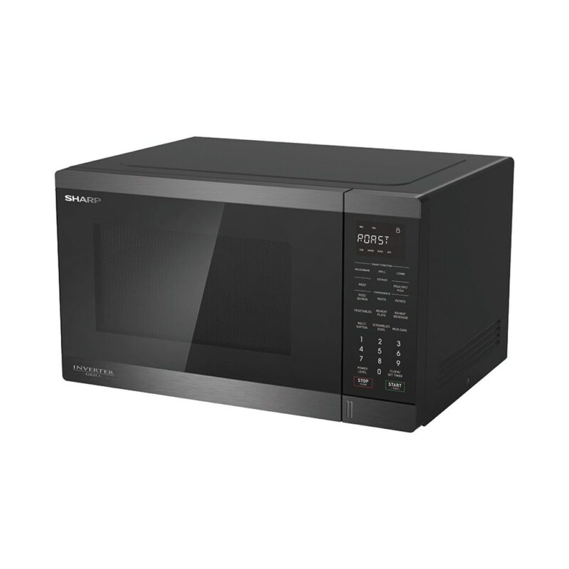 ميكروويف شارب شواية انفرتر 34 لتر 1100 وات 23 قوائم أسود R-340GRI-BS2