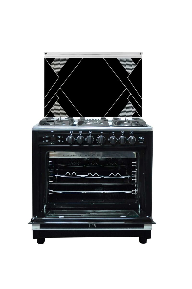 ⁦بوتاجاز ام جى جراند ميرور بلاك كاست 90×60 / Gas Cooker Grand Mirror Black Cast 60X90⁩ - الصورة ⁦2⁩