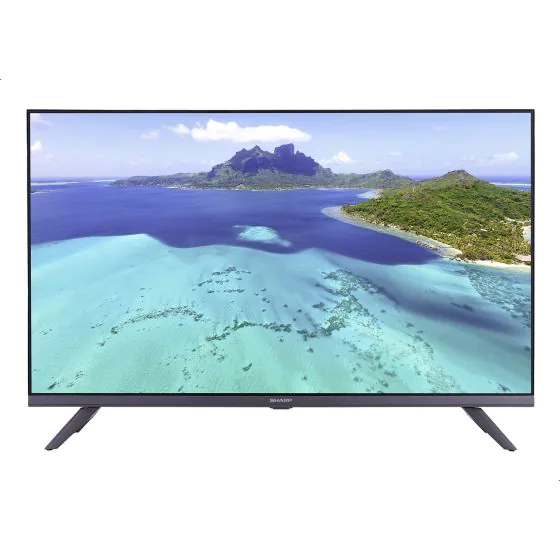 شاشة تلفزيون شارب سمارت بدون إطار 32 بوصة LED، دقة HD، بريسيفر داخلي - 2T-C32DG6EX