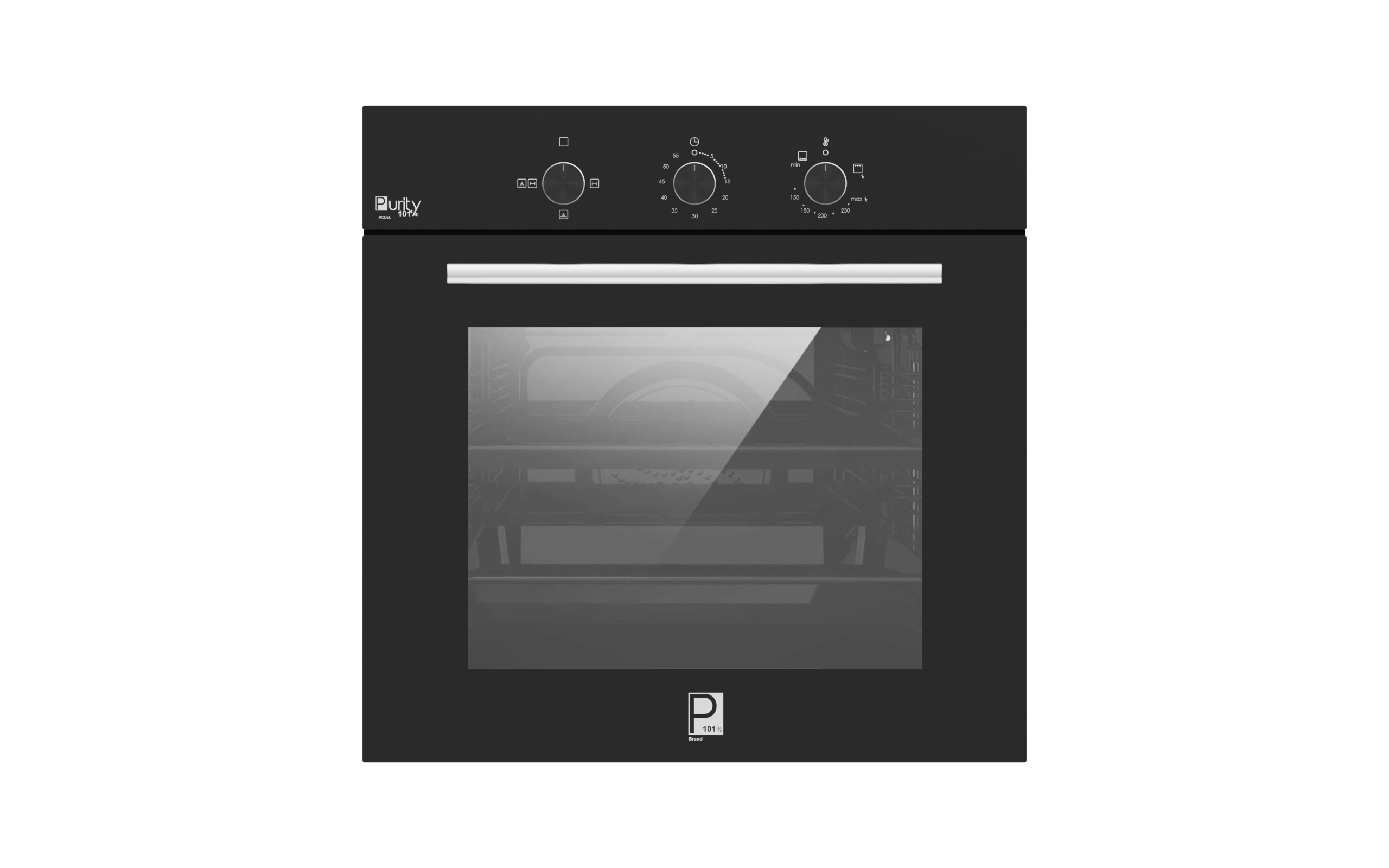 فرن غاز بلت ان بيورتي بشواية، 65 لتر، 60 سم، اسود - OPT602GG