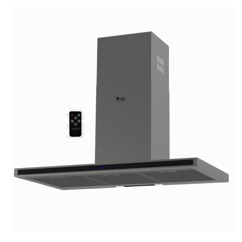 شفاط بلت ان بيورتي TSD PRO PLUS بمدخنة بريموت كنترول، 90 سم - اينوكس غامق