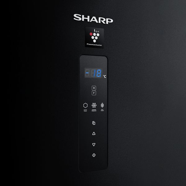 ثلاجة شارب انفرتر ديجيتال فريزر سفلي 448 لتر أسود SJ-PV60K-BK - الصورة 3