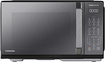 ميكروويف توشيبا 25لتر 1000وات شواية انفرتر ديجيتال ميرور اسود MW3-EG25PEI(BK)