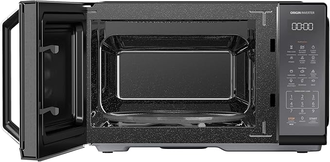 ميكروويف توشيبا 25لتر 1000وات شواية انفرتر ديجيتال ميرور اسود MW3-EG25PEI(BK) - الصورة 2