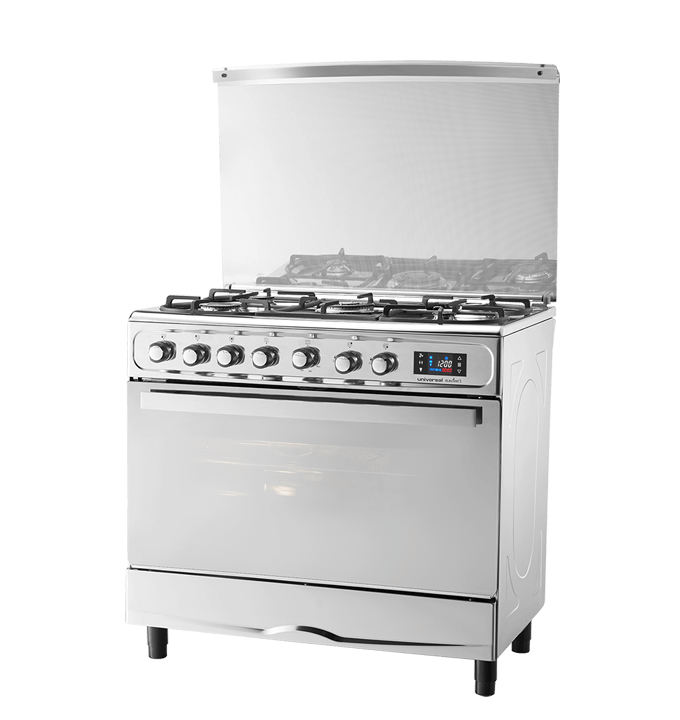 بوتاجاز يونيفرسال اليجانت 2 امان تام 90 سم حوامل زهر ديجتال مروحه تاتش برو نحاس- 9605Y-7T