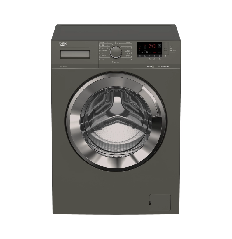 غسالة بيكو اتوماتيك ،تحميل أمامي 7 كيلو، موتور انفرتر، فضي WTV 7512 XMCI2